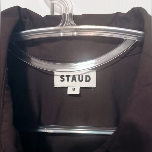 STAUD Rocco Bottom Chocolate Long Sleeve Mini Dress Size 8 - Picture 7 of 12